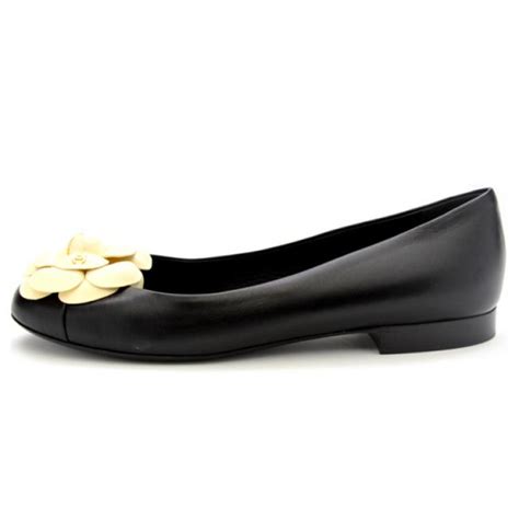 ballet chanel|Chanel ballet flats with flower.